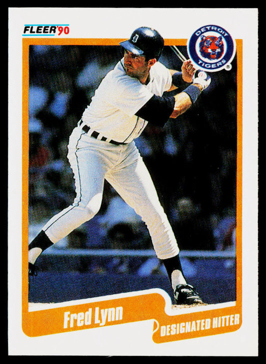 Fred Lynn 1990 Fleer #609b Detroit Tigers