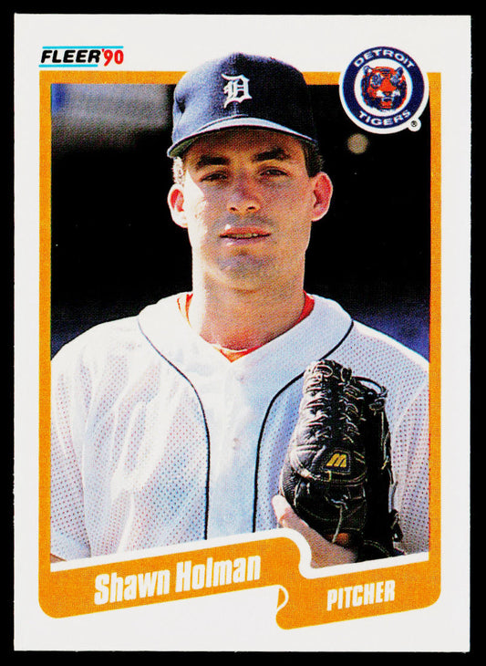 Shawn Holman 1990 Fleer #606b RC Detroit Tigers