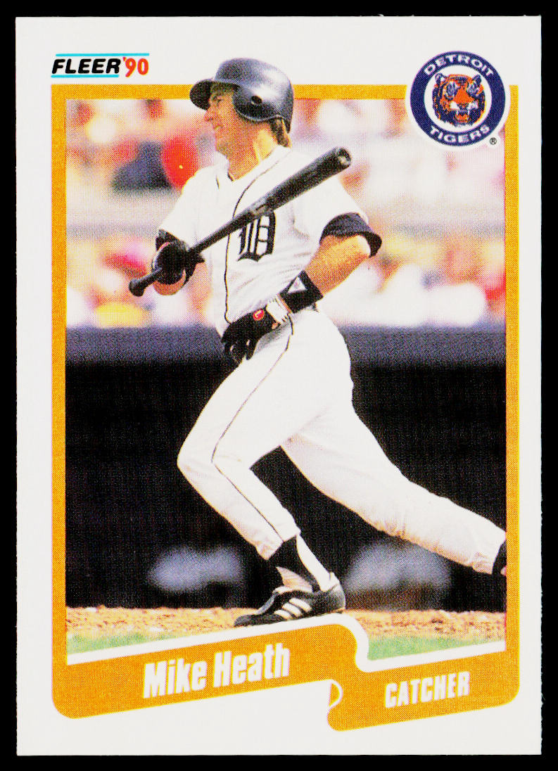 Mike Heath 1990 Fleer #603 Detroit Tigers