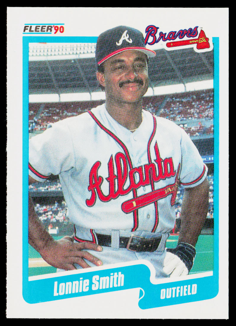 Lonnie Smith 1990 Fleer #593 Atlanta Braves