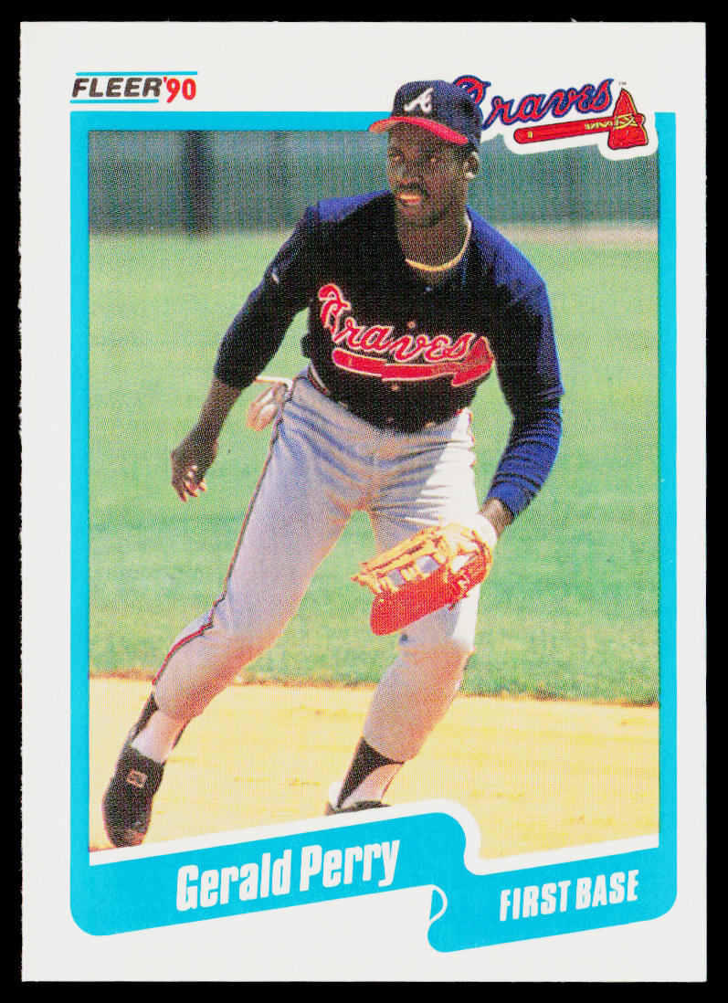 Gerald Perry 1990 Fleer #592b Atlanta Braves