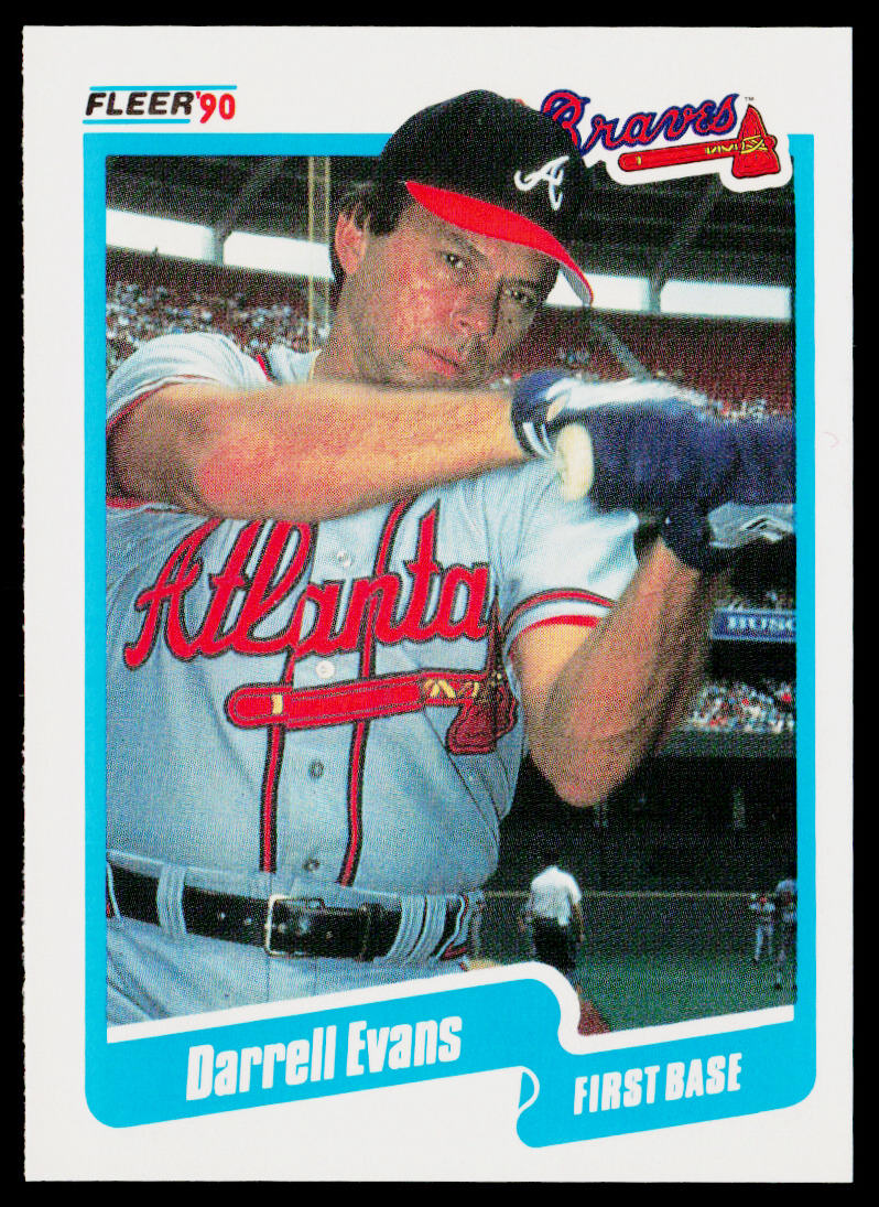 Darrell Evans 1990 Fleer #581 Atlanta Braves