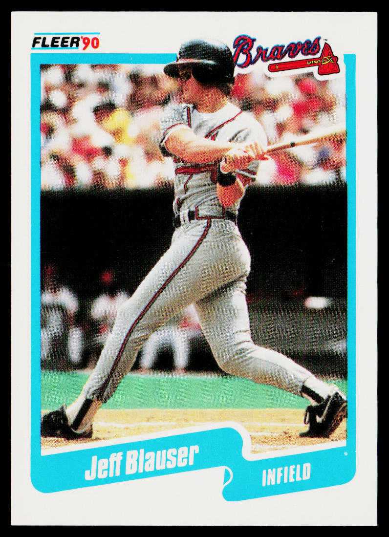 Jeff Blauser 1990 Fleer #576b Atlanta Braves