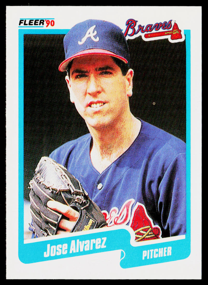 Jose Alvarez 1990 Fleer #574b Atlanta Braves