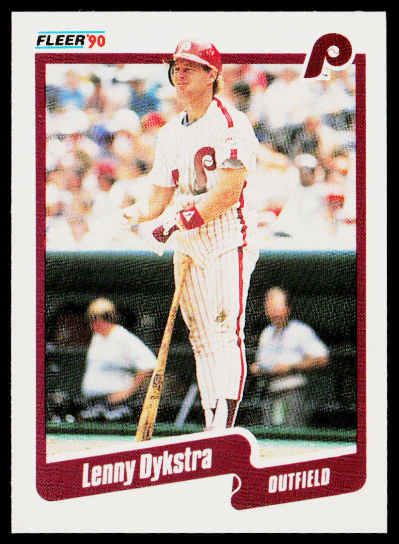 Lenny Dykstra 1990 Fleer #556 Philadelphia Phillies