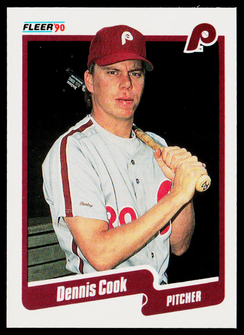 Dennis Cook 1990 Fleer #554 Philadelphia Phillies