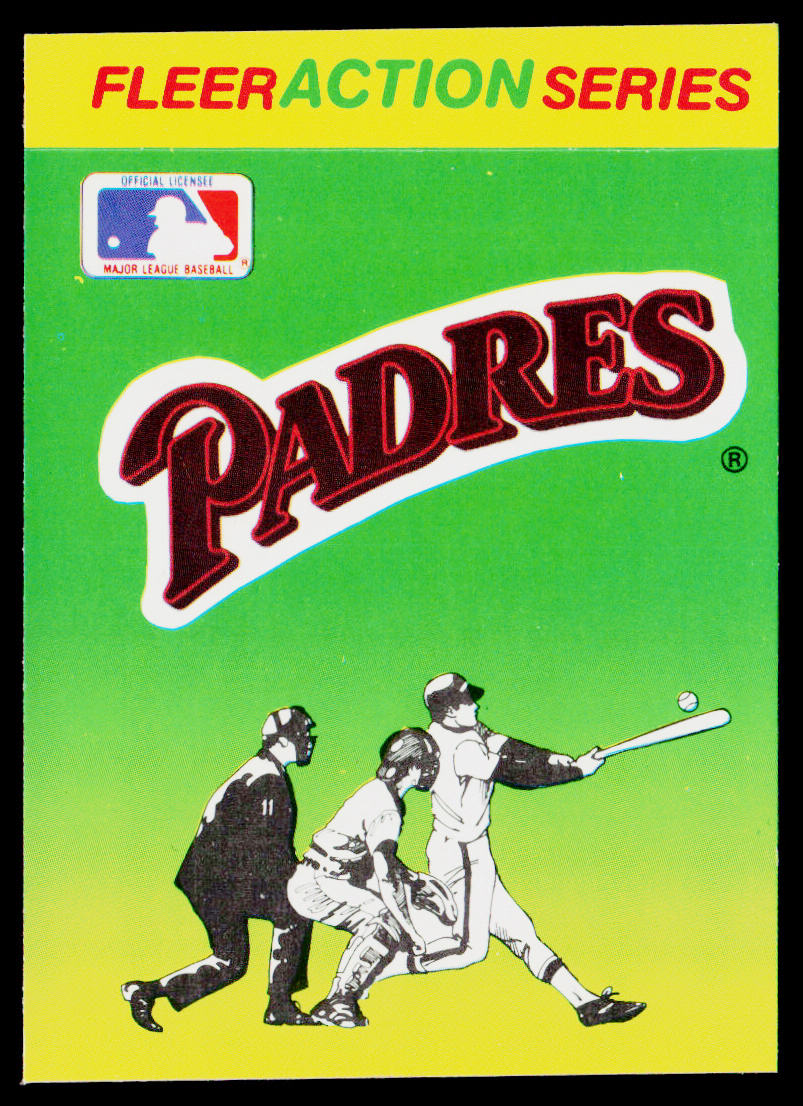 San Diego Padres 1990 Fleer Action Series Team Stickers #NNO San Diego Padres
