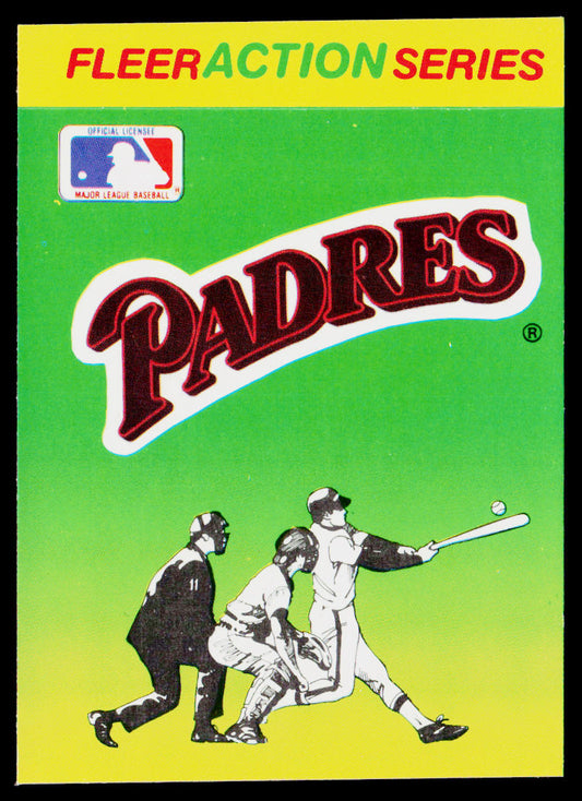 San Diego Padres 1990 Fleer Action Series Team Stickers #NNO San Diego Padres
