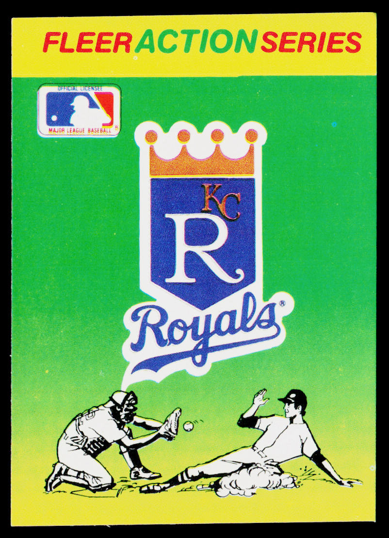 Kansas City Royals 1990 Fleer Action Series Team Stickers #NNO