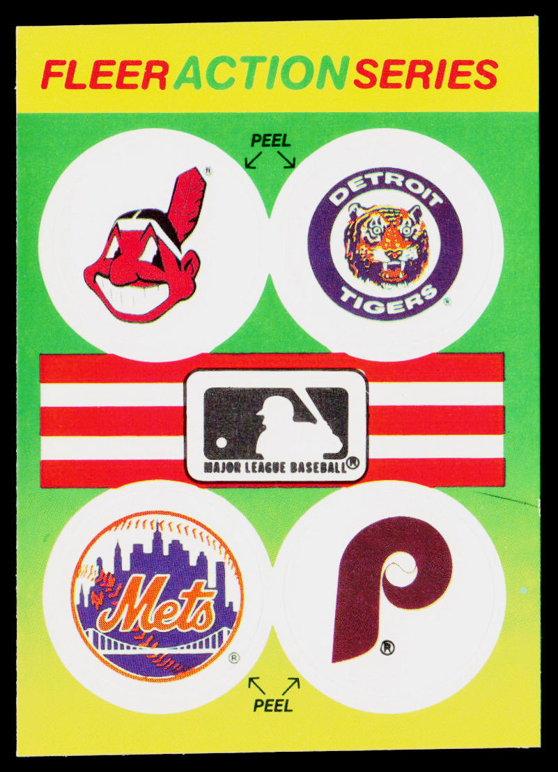 Indians / Tigers / Royals / Brewers 1990 Fleer Action Series Team Stickers #NNO