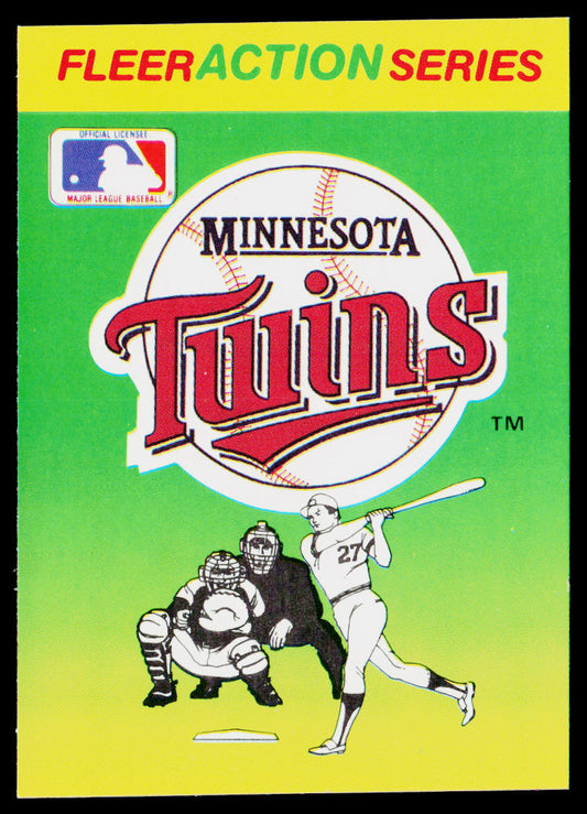 Minnesota Twins 1990 Fleer Action Series Team Stickers #NNO Minnesota Twins