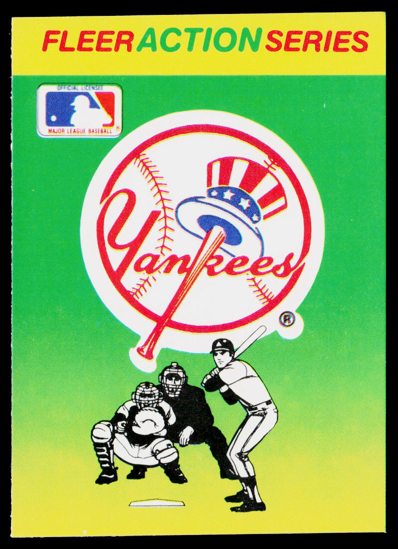 New York Yankees 1990 Fleer Action Series Team Stickers #NNO New York Yankees