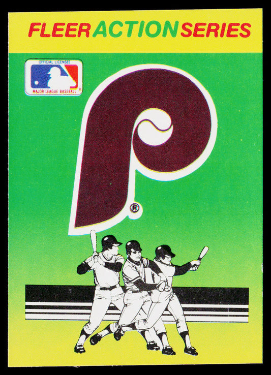 Philadelphia Phillies 1990 Fleer Action Series Team Stickers #NNO