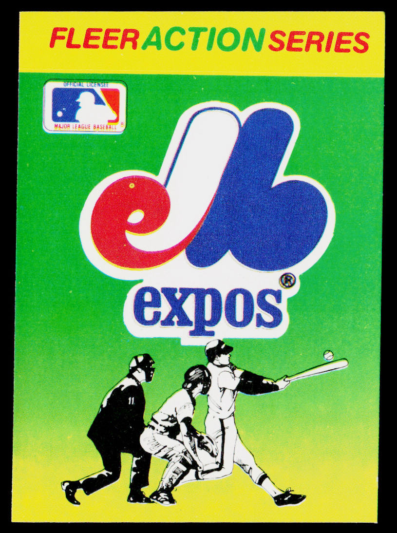 Montreal Expos 1990 Fleer Action Series Team Stickers #NNO Montreal Expos