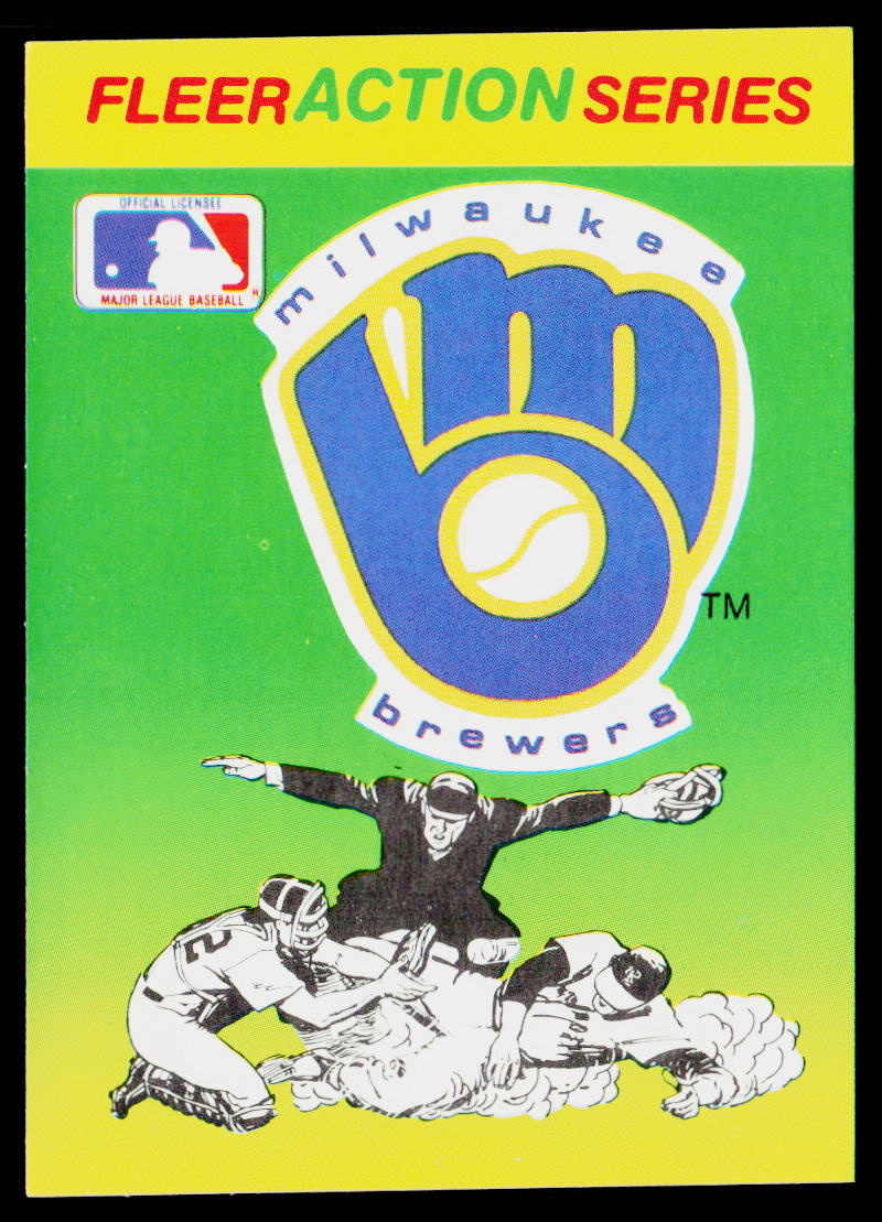 Milwaukee Brewers 1990 Fleer Action Series Team Stickers #NNO Milwaukee Brewers