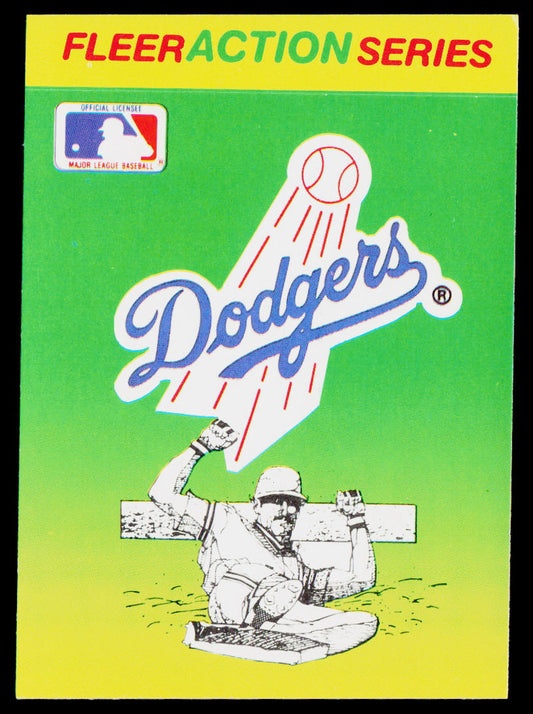 Los Angeles Dodgers 1990 Fleer Action Series Team Stickers #NNO