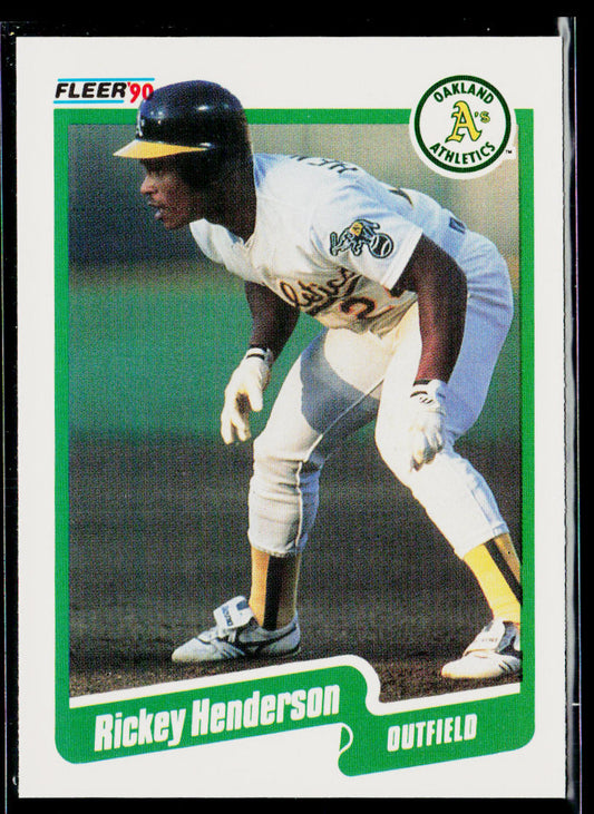Rickey Henderson 1990 Fleer #10 Oakland Athletics