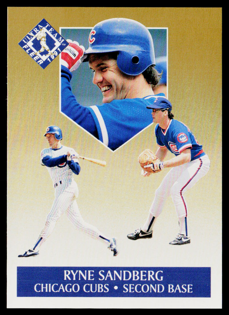 Ryne Sandberg 1991 Ultra Ultra Team (Ultra Gold) #10 Chicago Cubs