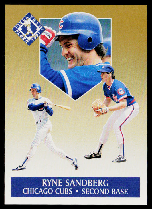 Ryne Sandberg 1991 Ultra Ultra Team (Ultra Gold) #10 Chicago Cubs
