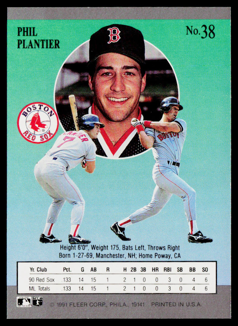 Phil Plantier 1991 Ultra #38 RC Boston Red Sox
