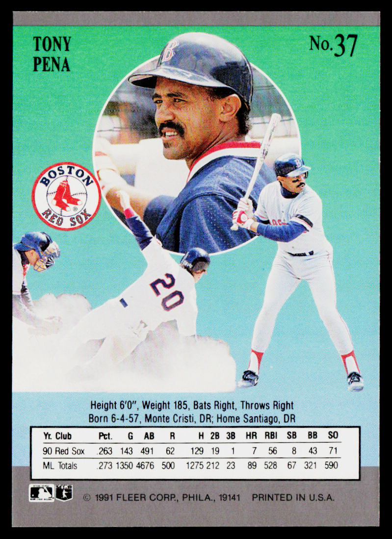Tony Pena 1991 Ultra #37 Boston Red Sox
