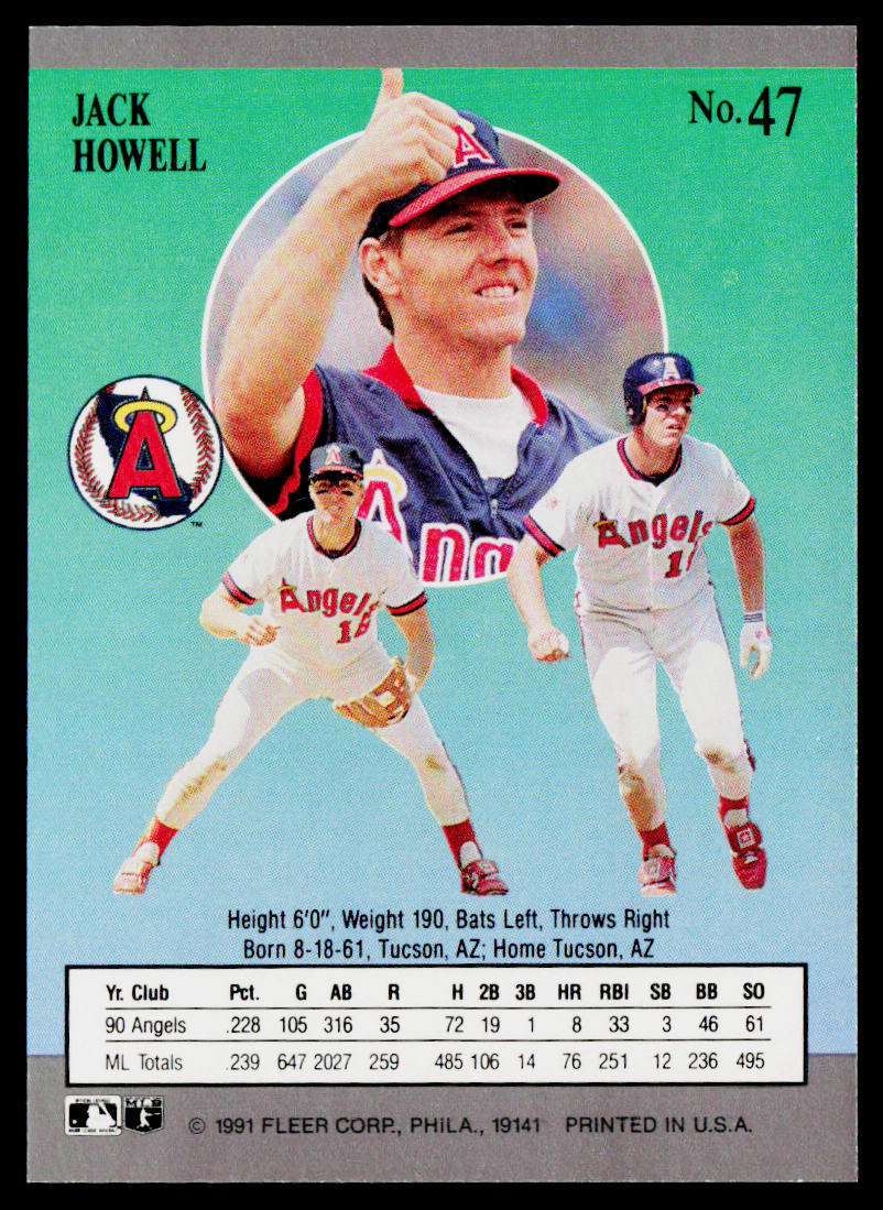 Jack Howell 1991 Ultra #47 California Angels