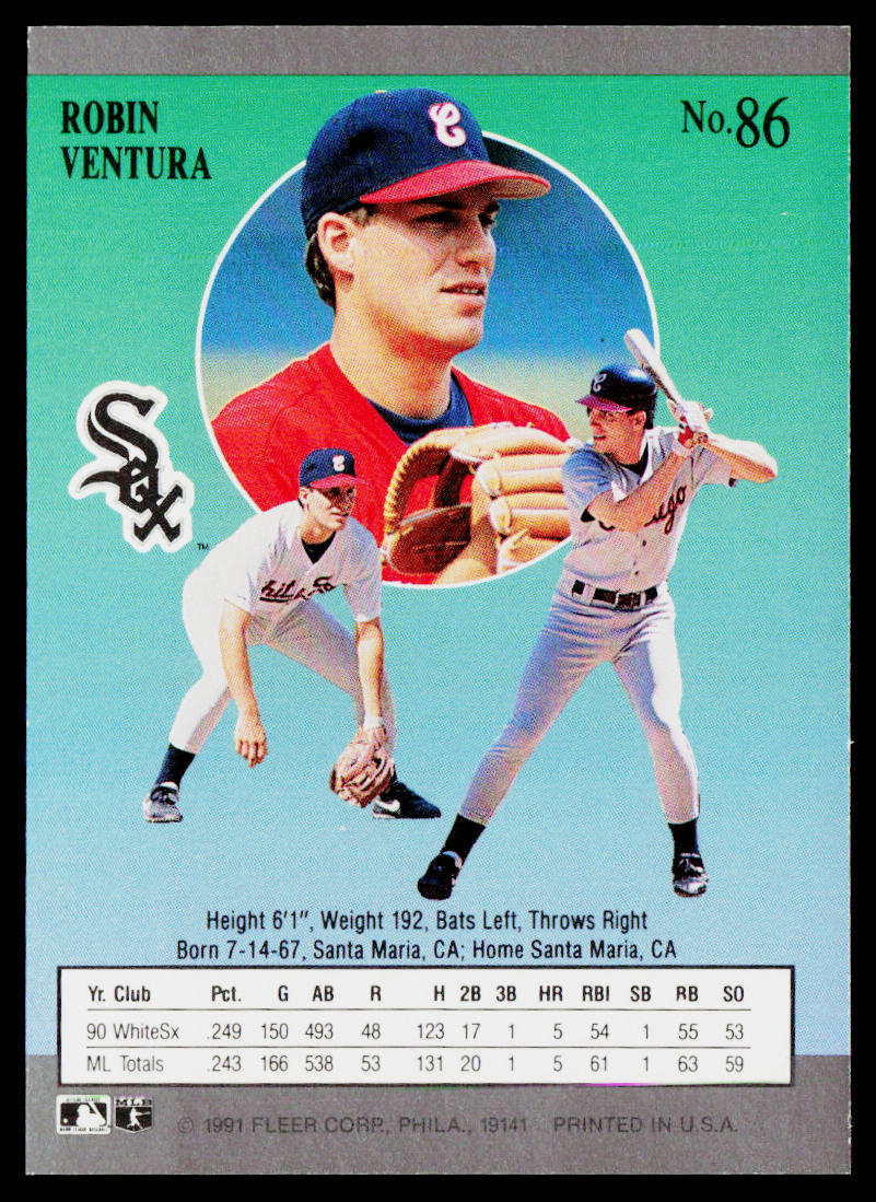 Robin Ventura 1991 Ultra #86 Chicago White Sox
