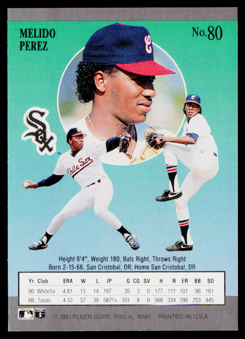 Melido Perez 1991 Ultra #80 Chicago White Sox