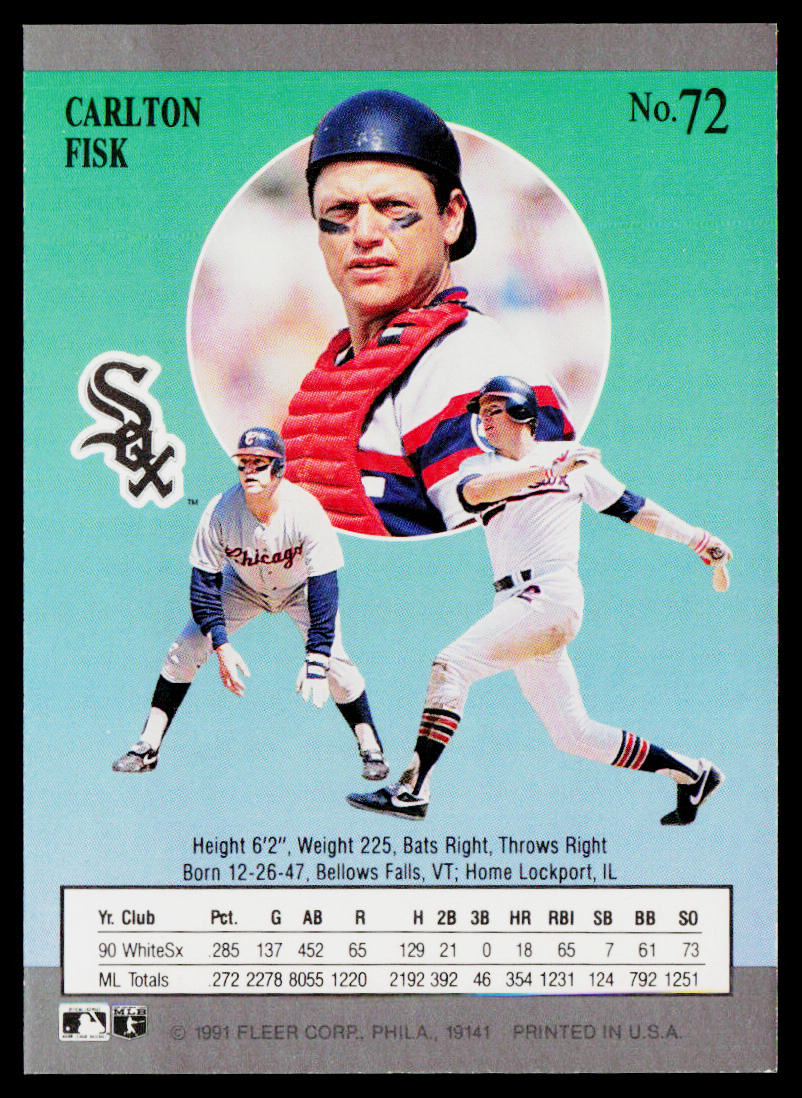 Carlton Fisk 1991 Ultra #72 Chicago White Sox