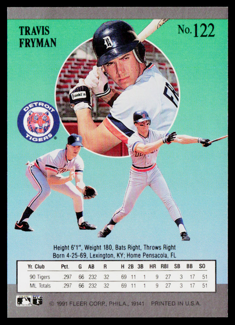 Travis Fryman 1991 Ultra #122 Detroit Tigers