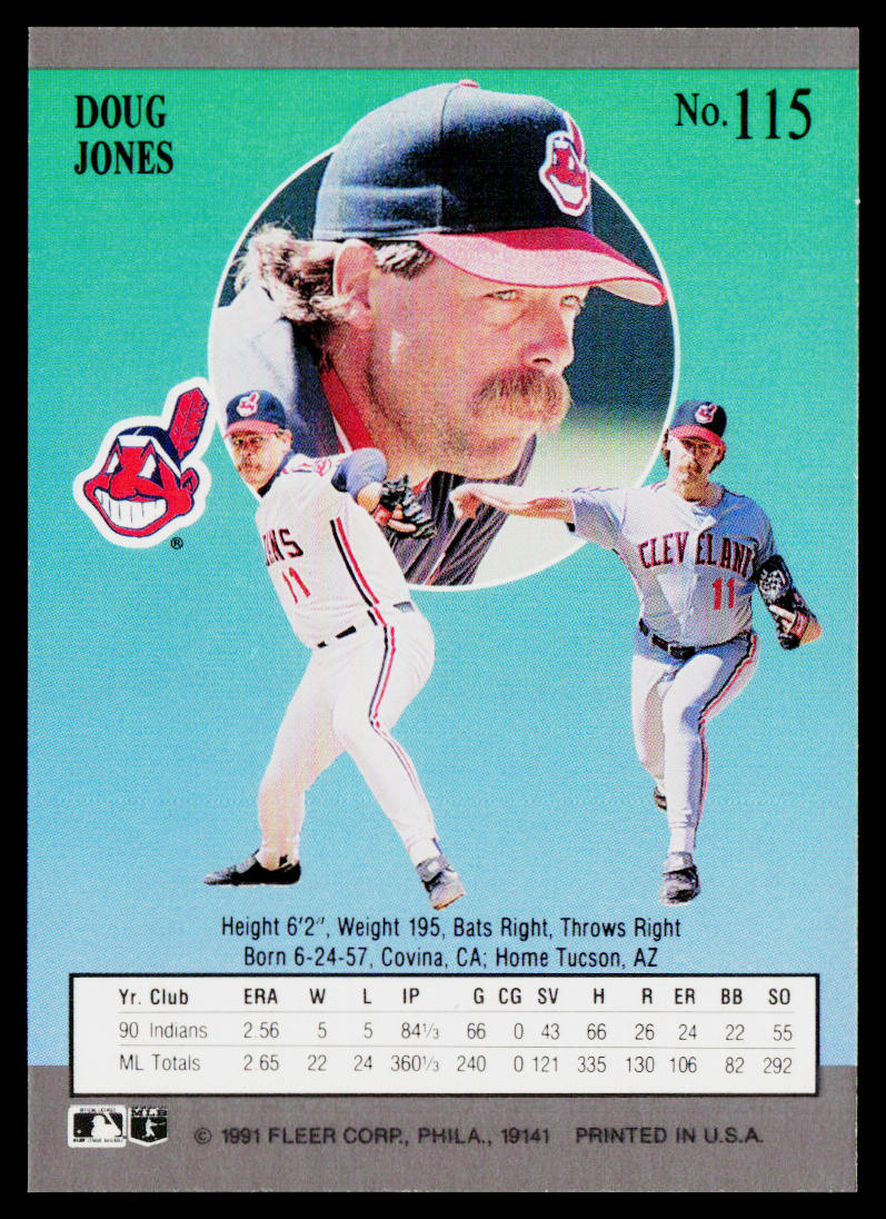 Doug Jones 1991 Ultra #115 Cleveland Indians