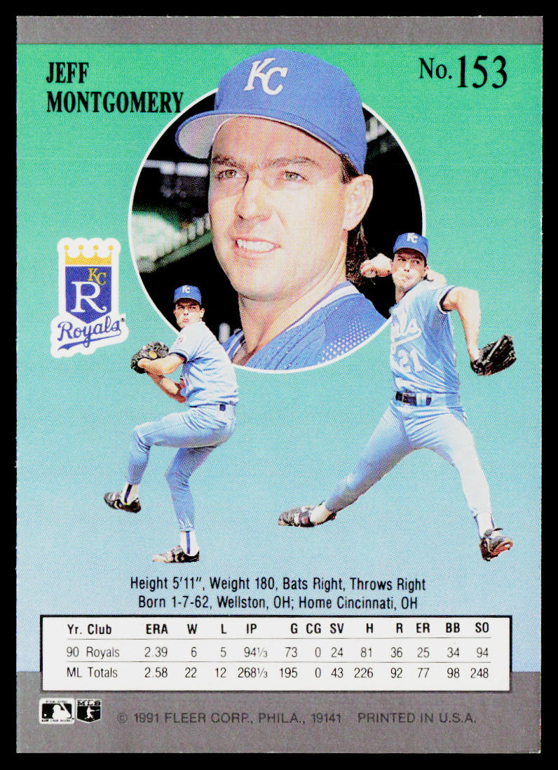 Jeff Montgomery 1991 Ultra #153 Kansas City Royals