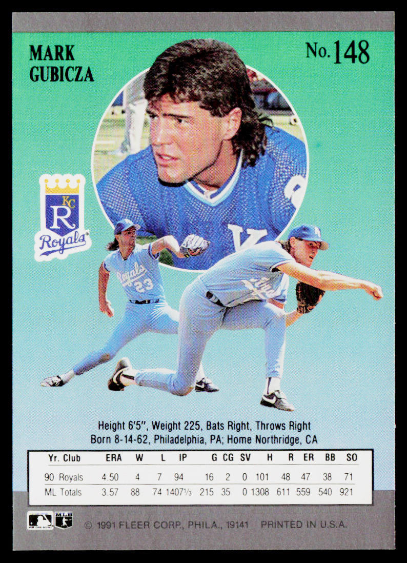Mark Gubicza 1991 Ultra #148 Kansas City Royals