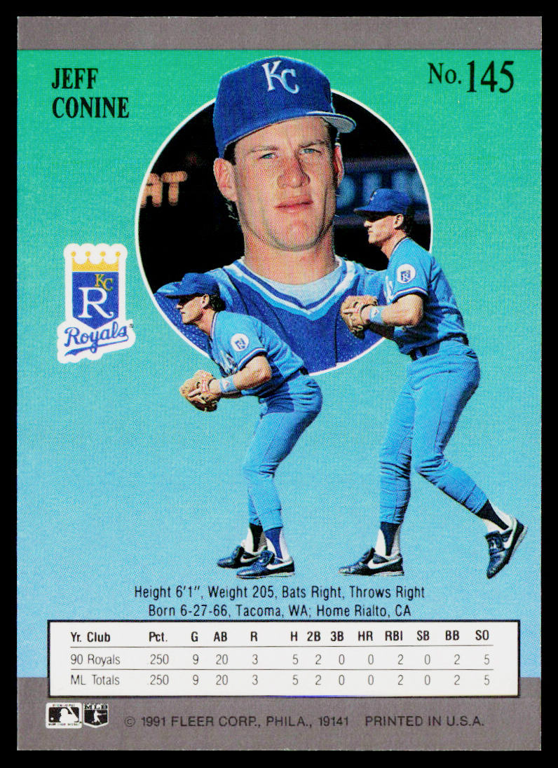 Jeff Conine 1991 Ultra #145 RC Kansas City Royals