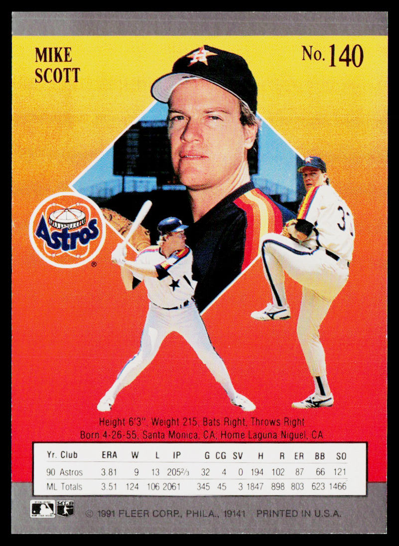 Mike Scott 1991 Ultra #140 Houston Astros