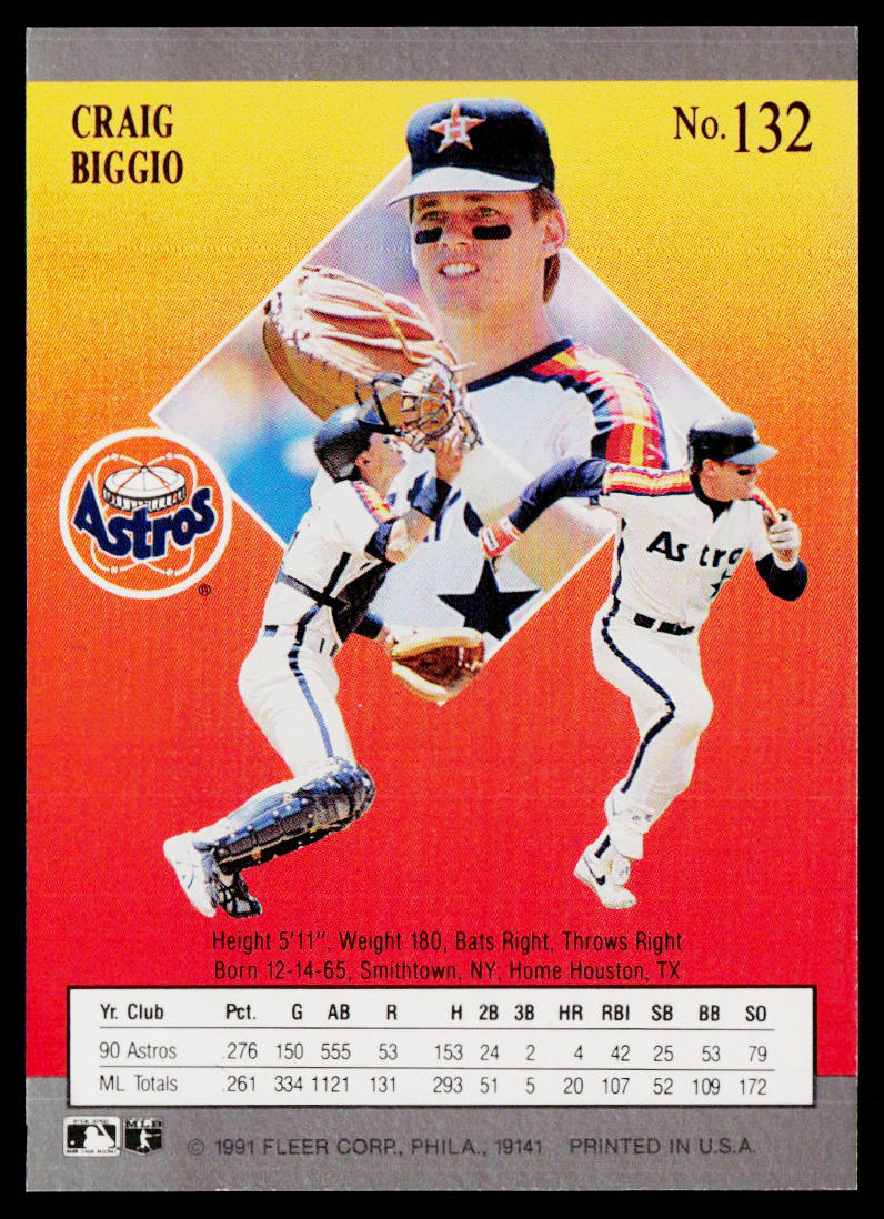 Craig Biggio 1991 Ultra #132 Houston Astros