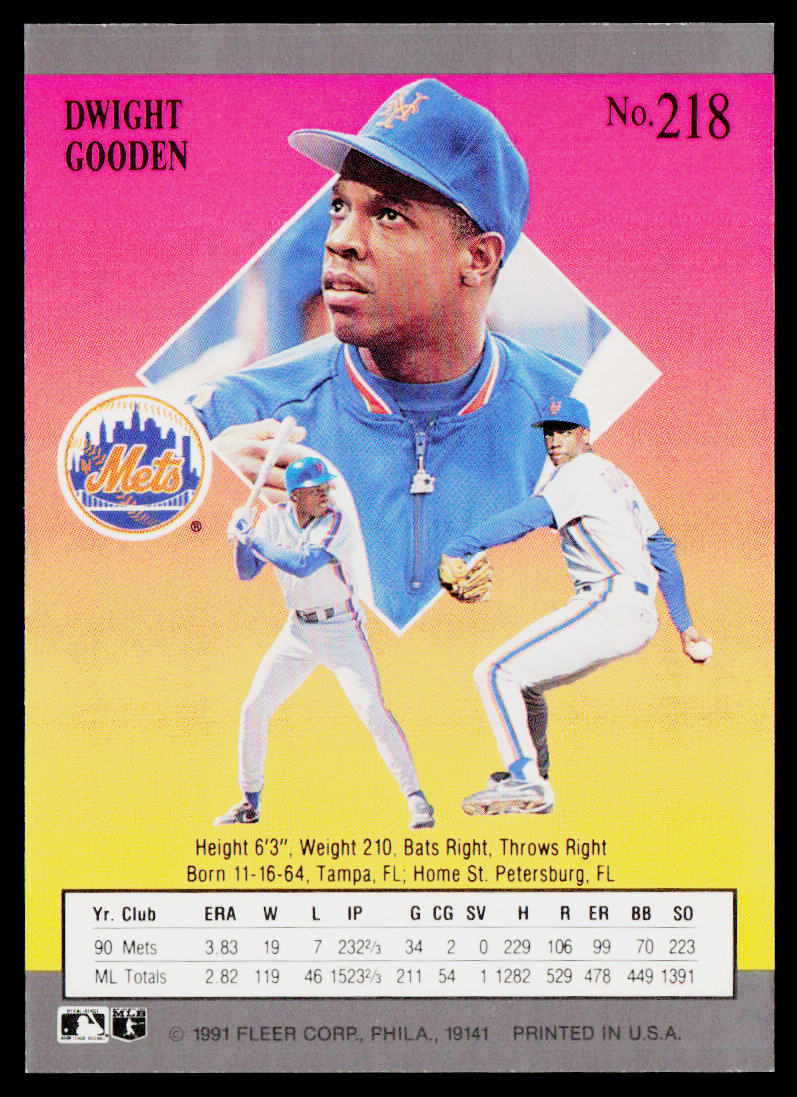Dwight Gooden 1991 Ultra #218 New York Mets