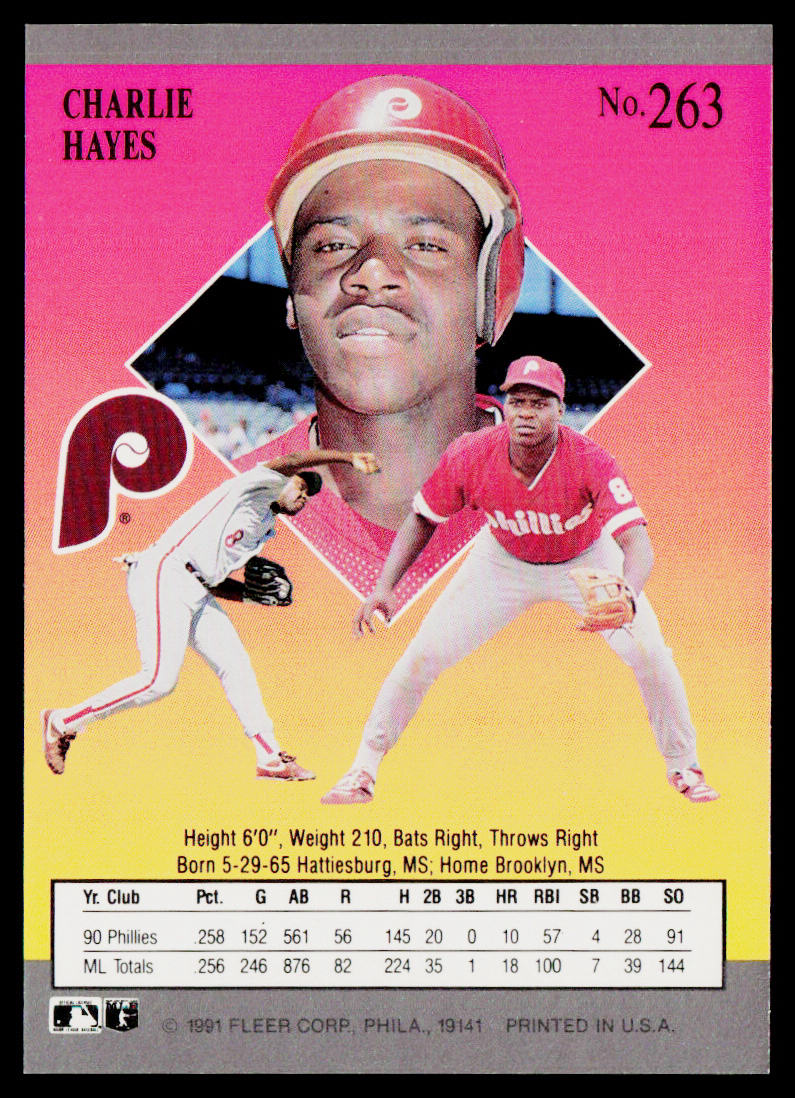 Charlie Hayes 1991 Ultra #263 Philadelphia Phillies