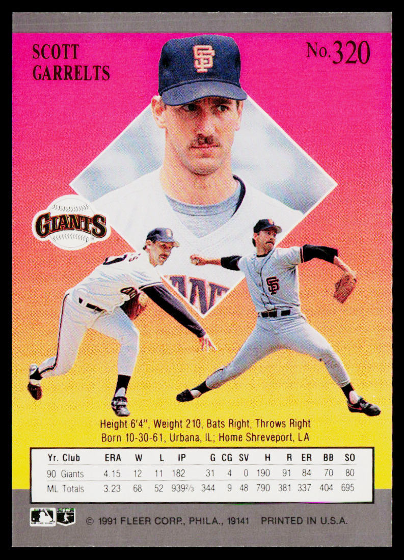 Scott Garrelts 1991 Ultra #320 San Francisco Giants