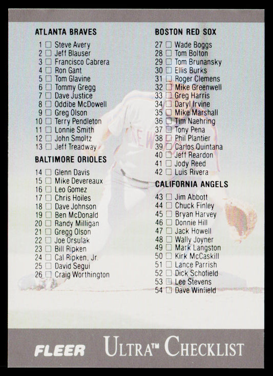 Checklist: 1-103 1991 Ultra #397