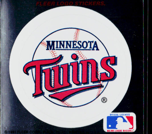 Minnesota Twins 1991 Ultra Team Logo Stickers #NNO Minnesota Twins