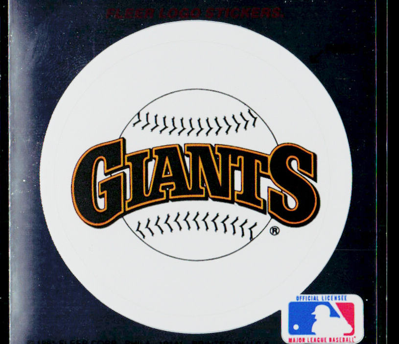 San Francisco Giants 1991 Ultra Team Logo Stickers #NNO San Francisco Giants