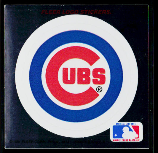 Chicago Cubs 1991 Ultra Team Logo Stickers #NNO Chicago Cubs