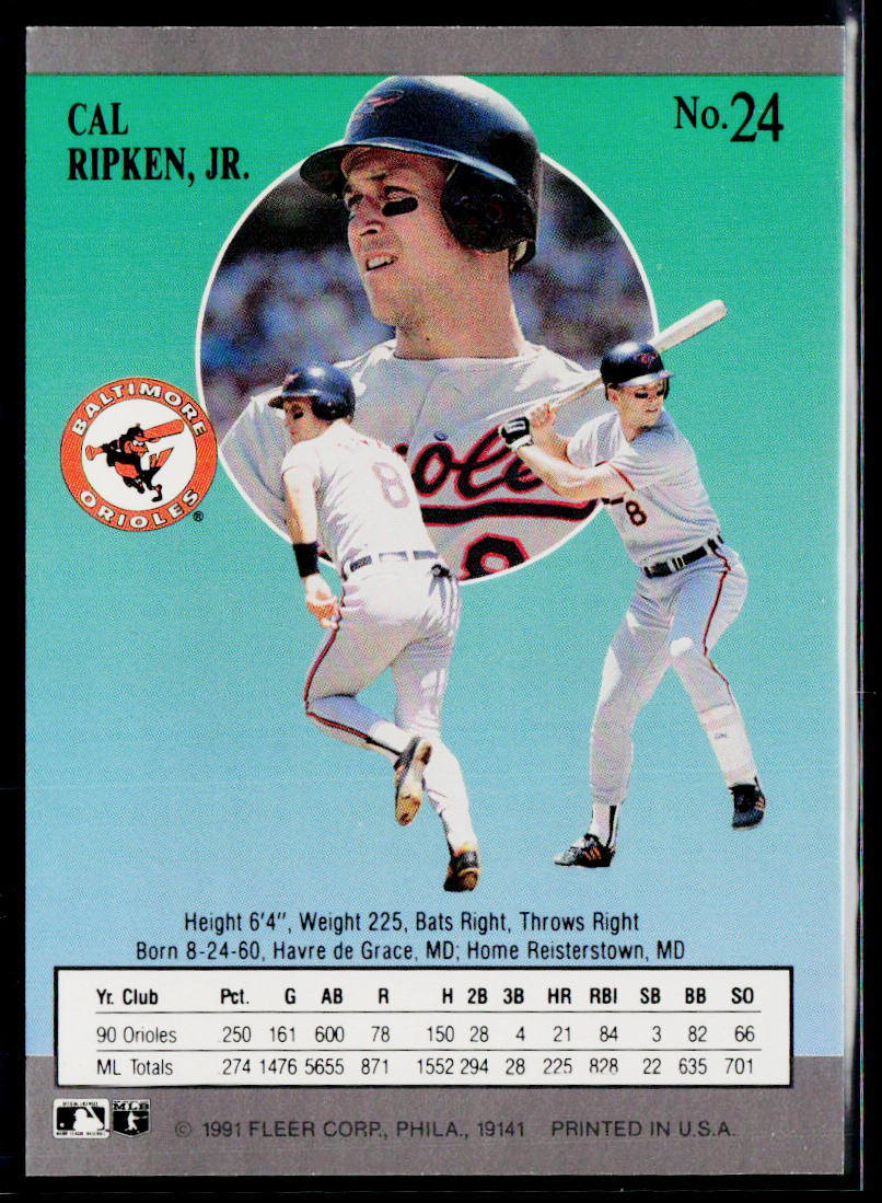 Cal Ripken, Jr. 1991 Ultra #24 Baltimore Orioles