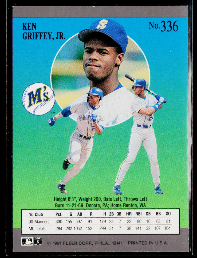 Ken Griffey, Jr. 1991 Ultra #336 Seattle Mariners