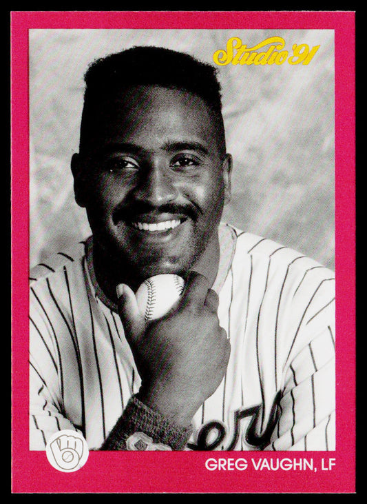 Greg Vaughn 1991 Studio #79 Milwaukee Brewers