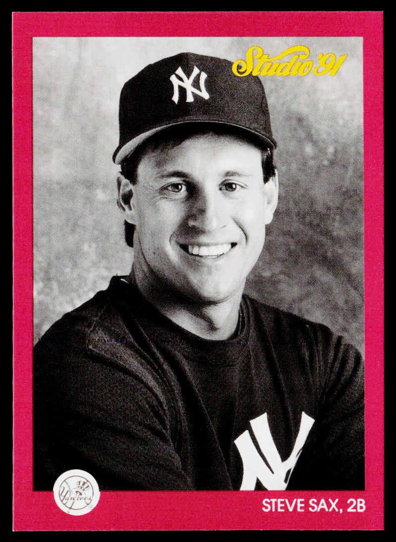 Steve Sax 1991 Studio #100 New York Yankees