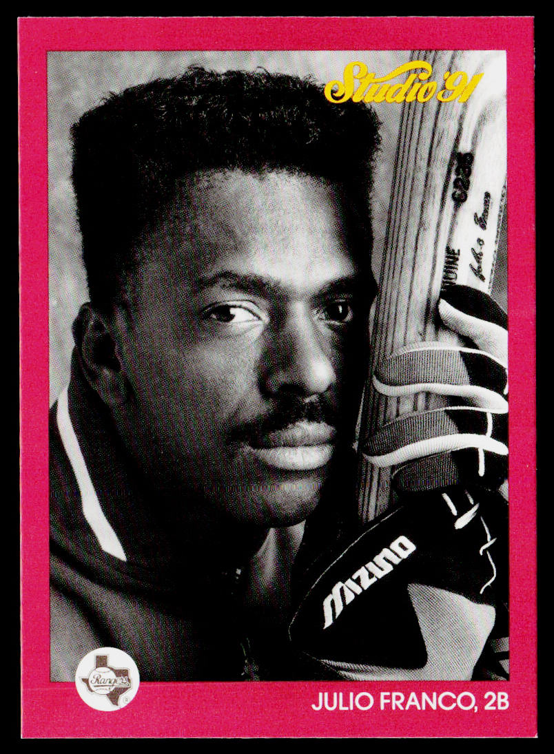 Julio Franco 1991 Studio #123 Texas Rangers