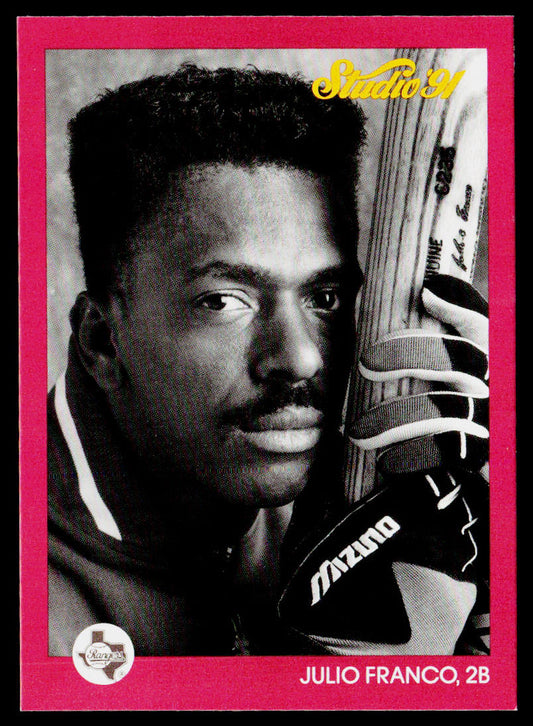Julio Franco 1991 Studio #123 Texas Rangers