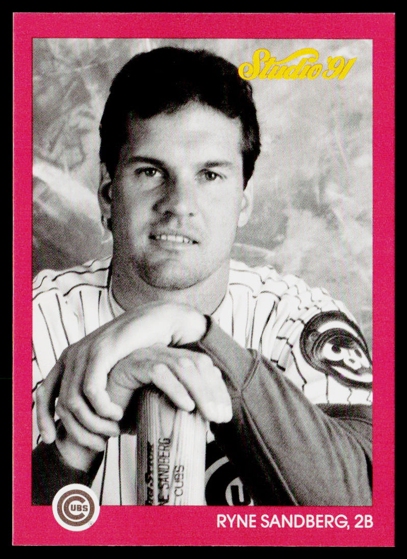 Ryne Sandberg 1991 Studio #158 Chicago Cubs
